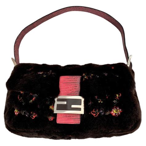 fendi shearling baguette|fendi old baguette 1990.